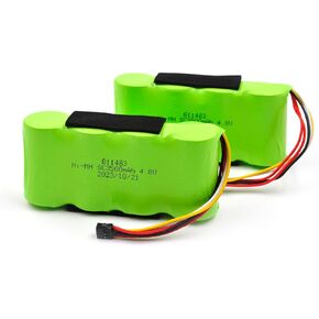 elxjar (2-Pack) 4.8V 3600mAh Ni-MH Batteries Replacement for Fluke Scopemeter 120 Series, 123, 123S, BP120