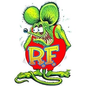 (Set of 3) Rat Fink Printed Decal Sticker - Sticker Graphic - Auto, Wall, Laptop, Cell, Truck Sticker for Windows, Cars, Trucks