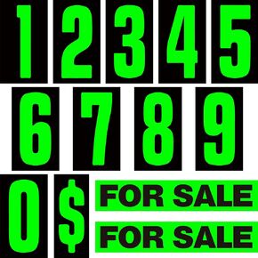 13 Pcs Car Sales Windows Stickers Vinyl Number Windshield Decals Large Windshield Pricing Stickers for Sale Car Dealership Car Lot Pricing Numbers Pack Auto Vehicle Windows Supplies