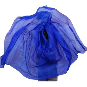 حجاب وأوشحة للرقص بلون حريري 100% للنساء (أزرق ملكي) in Kuwait