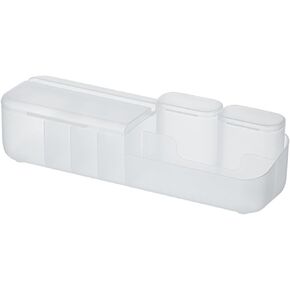 Data Cable Organizer Box, Charger Organizer Storage Box 6 Compartments with 2 Small Individual Portable Storage Box, Clear Plastic Desk Accessories Storage Case, for Phone Charger USB Cord Paper Clips in Kuwait