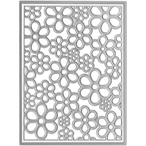Flower Frame Background Metal Cutting Dies for Card Making, Flowers Leaves Background Die Cuts Embossing Stencil Template Tool for DIY Scrapbooking Paper Card and Photo Album Craft Decoration