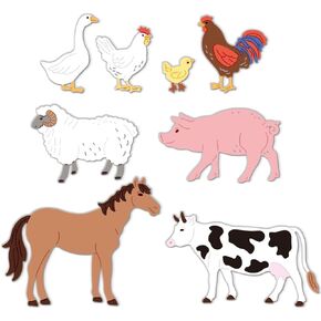 2 Sets 8pcs Farm Animals Cutting Dies Horses Cow Card Making Die Cut Chickens Carbon Steel Die Cuts Stencils Card Scrapbooking Embossingb Template Dies for Craft Card Albums Gift Decor