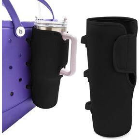 Bogg Bag Cup Holder for Stanley, Drink Cup Holder Compatible with All Bogg Bag 40 oz Water Bottle Holder Accessories Cup Holder Attachment for Simply Southern Bogg Bag(Pink)