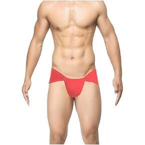 Indian Loincloth Langot Kaupinam Men underwear Gym Supporter Jockstrap Free size Red