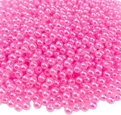 2000 قطعة حبات اللؤلؤ الأبيض 4 مللي متر حبات اللؤلؤ فضفاضة مستديرة مع ثقب ل قلادة سوار ذاتي الصنع مستلزمات صناعة المجوهرات الحرفية اليدوية in Kuwait