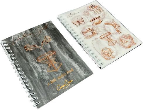 كتاب ملصقات CORACREACRAFTS، ملصقات مجلة، كتاب ملصقات للبالغين والمراهقين والأطفال، كتاب ملصقات، 10 صفحات شفافة وأوراق واشي ملصقات عتيقة (خزانة الفضول) in Kuwait