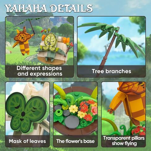Korok Building Set Toy, 5 in 1 Model Building Block Kit for BOTW Fans, Cute Game Action Figures, Great Gift for Fans Adults and Kids(888 Pieces) in Saudi Arabia