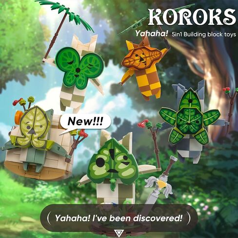 Korok Building Set Toy, 5 in 1 Model Building Block Kit for BOTW Fans, Cute Game Action Figures, Great Gift for Fans Adults and Kids(888 Pieces) in Saudi Arabia