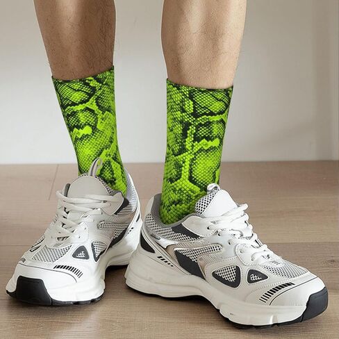 Snake Skin Crew Socks Snake Socks Dress Socks Funny Stockings Socks Gifts Novelty Socks in Saudi Arabia