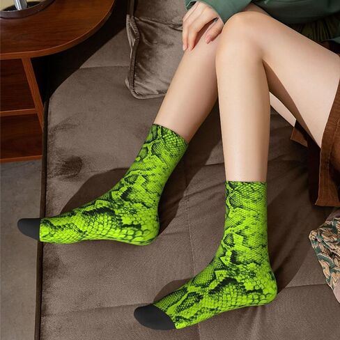 Snake Skin Crew Socks Snake Socks Dress Socks Funny Stockings Socks Gifts Novelty Socks in Saudi Arabia