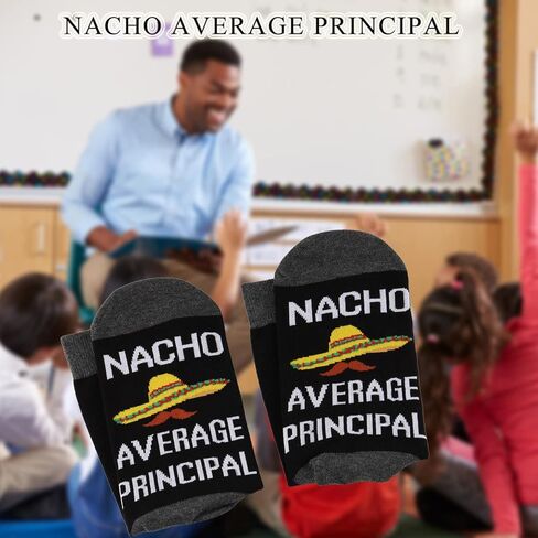 BDPWSS School Principal Gift Assistant Principal Gift Principal Appreciation Gift Nacho Average Principal Graduation Socks in Saudi Arabia