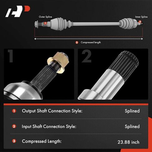 A-Premium CV Axle Shaft Assembly Compatible with Chevrolet Tracker 1999-2004 & Suzuki Grand Vitara 1999-2005, Vitara, XL-7, 4WD Only, Front Right Passenger Side, Replace# 661443, 4410165DA3 in Saudi Arabia