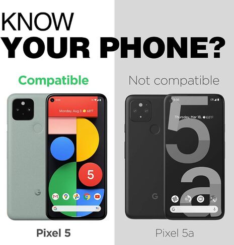 Encased Pixel 5 Case with Screen Protector and Belt Clip (Rebel Shield) Heavy Duty Full Body Cover with Build-in Screen Guard and Holster for Google Pixel 5 - Black in Saudi Arabia