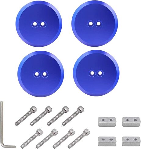 محول وسادة رافعة أرضية من الألومنيوم مناسب لـ C7/C6 Corvette Premium Bolt on Jack Points-4 Pack (أزرق) in Kuwait