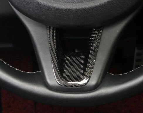 غطاء حماية لعجلة قيادة السيارة من ألياف الكربون الحقيقية، غطاء حماية لعجلة القيادة متوافق مع ملحقات Genesis G70 2017-2023 G80 2013-2020 (أحمر) in Kuwait