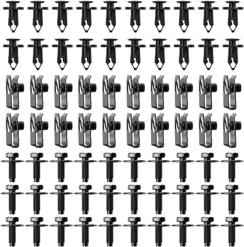 35PCS Car Clips Fasteners Kit,Including Front Engine Splash Shield Bolts + Bumper Retainer Clips + Extruded U-Nuts,Practical Car Accessories Compatible with Infiniti G35 G37 EX35 FX35 FX45 (35PCS) in Saudi Arabia