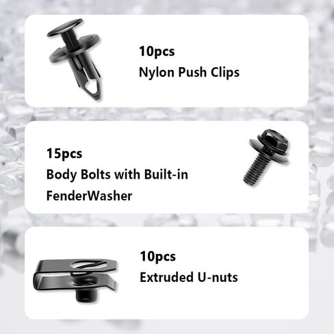 35PCS Car Clips Fasteners Kit,Including Front Engine Splash Shield Bolts + Bumper Retainer Clips + Extruded U-Nuts,Practical Car Accessories Compatible with Infiniti G35 G37 EX35 FX35 FX45 (35PCS) in Saudi Arabia