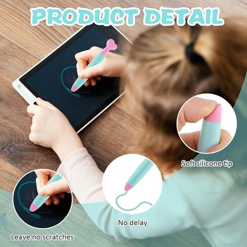Kid Friendly Stylus Pens for Touch Screens, 2 Pcs Stylus Pens for Children Tablet Stylus Pen Anti Slip Easy Grip Universal Touch Safe Compatible with All Touch Devices(B-Style) in Saudi Arabia