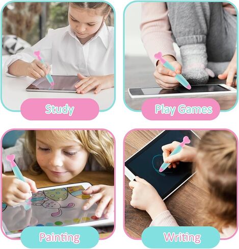 Kid Friendly Stylus Pens for Touch Screens, 2 Pcs Stylus Pens for Children Tablet Stylus Pen Anti Slip Easy Grip Universal Touch Safe Compatible with All Touch Devices(B-Style) in Saudi Arabia