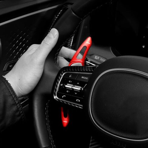 SANRILY Black Aluminum Steering Wheel Shifter Paddle Covers Fit for Kia 2024 forte gt line Sorento MQ4 K3 K7 Carnival KA4 Sorento Optima K5 Sportage 2020 Paddle Shifter Extension Accessories in Saudi Arabia