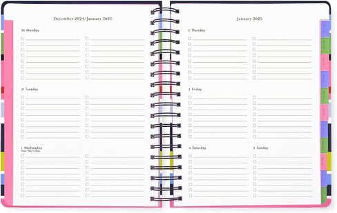 Kate Spade New York Daily Planner 2024-2025, Mega Planner August 2024 - December 2025, Hardcover Spiral Planner, Weekly Planner with Monthly Calendar, Stickers, & Pockets (Safari Floral) in Saudi Arabia