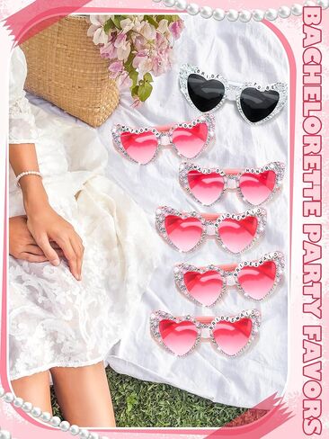 6 Pcs Bride Sunglasses Bachelorette Sunglasses Party Favors for Bridesmaids for Wedding Party Bride to Be Gifts in Saudi Arabia