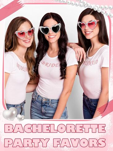 6 Pcs Bride Sunglasses Bachelorette Sunglasses Party Favors for Bridesmaids for Wedding Party Bride to Be Gifts in Saudi Arabia