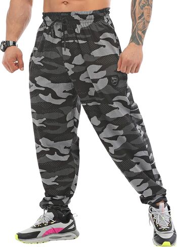 Men's Camouflage Baggy Sweatpants Gym Training Pants Big Sam in Saudi Arabia