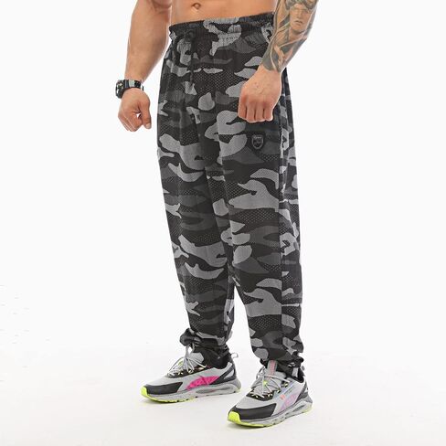 Men's Camouflage Baggy Sweatpants Gym Training Pants Big Sam in Saudi Arabia