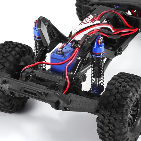 ممتص الصدمات COOWOO RC، مجموعة أجزاء ممتصة للصدمات RC قابلة للتعديل للسيارات الزاحفة 1/18 TRX-4M RC، مصنوعة من سبائك الألومنيوم، مجموعة من 4 - أمامي وخلفي، أزرق in Kuwait