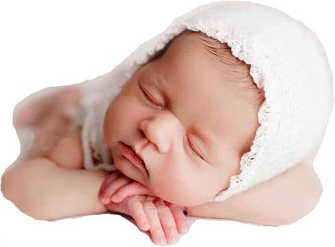 Newborn Photography Bonnet Props Baby Photo Posing Hat for Girls Photoshoots in Kuwait