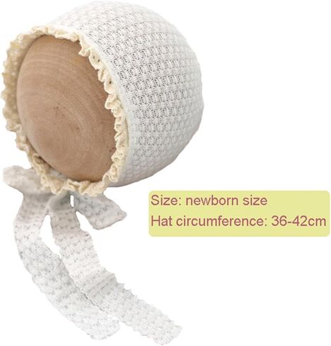 Newborn Photography Bonnet Props Baby Photo Posing Hat for Girls Photoshoots in Kuwait