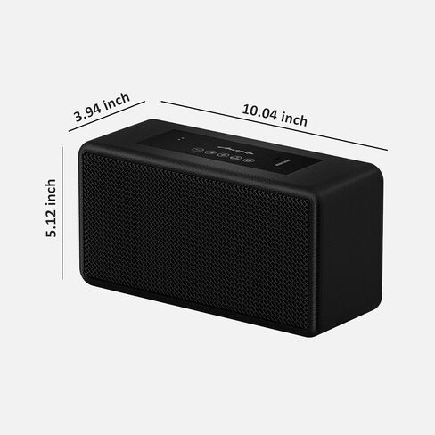 مكبر صوت بلوتوث محمول مع صوت ستيريو عالي 60 وات وباس قوي، بلوتوث V5.3، وقت تشغيل 30 ساعة، تصميم خشبي مصنوع يدويًا، مكبر صوت للمنزل وفي الهواء الطلق والسفر، أسود in Saudi Arabia