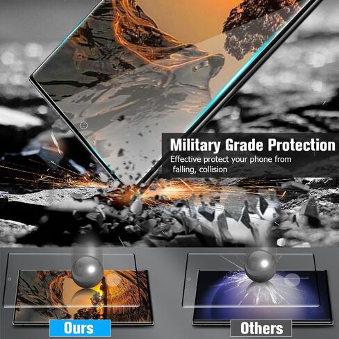 OuYteu [3+2 Pack] Galaxy S23 Ultra Screen Protector and Lens Protector, Ultrasonic Fingerprint Support, 9H Tempered Glass, Anti Bubble,Scratch Resistant,for Samsung Galaxy S23 Ultra 6.8 Inch in Saudi Arabia