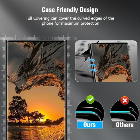 OuYteu [3+2 Pack] Galaxy S23 Ultra Screen Protector and Lens Protector, Ultrasonic Fingerprint Support, 9H Tempered Glass, Anti Bubble,Scratch Resistant,for Samsung Galaxy S23 Ultra 6.8 Inch in Saudi Arabia