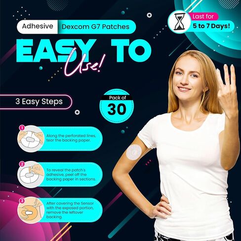 رقع لاصقة G7 من dexcom - 30 حزمة من الرقع الزائدة المقاومة للماء وملحقات لأجهزة استشعار Dexcom | أغطية قبضة الجلد | تحسين أداء المستشعر باستخدام تصحيحات Dexcom G7 (نمط الخريف) in Saudi Arabia