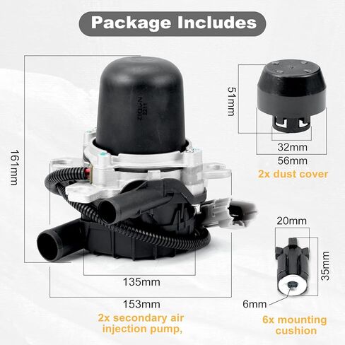 مضخة حقن الهواء الثانوية 17610-0S010 متوافقة مع 2008-2013 لكزس LX570 2008-2013 تويوتا لاند كروزر 2006-2012 تويوتا سيكويا 2007-2013 استبدال مضخة تندرا الضباب الدخاني # 10200231AA (قطعتان) in Kuwait
