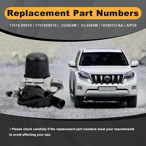 مضخة حقن الهواء الثانوية 17610-0S010 متوافقة مع 2008-2013 لكزس LX570 2008-2013 تويوتا لاند كروزر 2006-2012 تويوتا سيكويا 2007-2013 استبدال مضخة تندرا الضباب الدخاني # 10200231AA (قطعتان) in Kuwait
