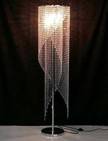 Crystal Floor Lamp, Elegant Rain Lamp, Modern Lava Lamp for Living Room, Bedroom, Girls Room, Silver Chrome in Kuwait