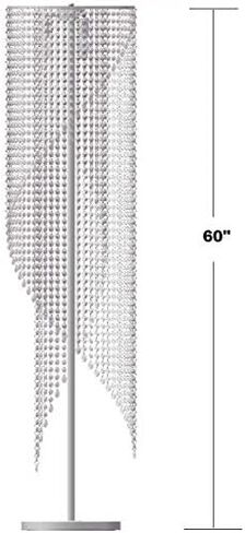 Crystal Floor Lamp, Elegant Rain Lamp, Modern Lava Lamp for Living Room, Bedroom, Girls Room, Silver Chrome in Kuwait