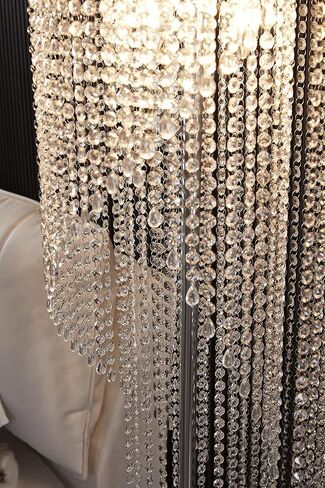 Crystal Floor Lamp, Elegant Rain Lamp, Modern Lava Lamp for Living Room, Bedroom, Girls Room, Silver Chrome in Kuwait