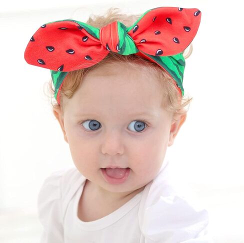 Baby Watermelon Headband Baby Strawberry Turban Hair Band Baby Fruit Headwarp BBG39 (Hair Band) in Saudi Arabia