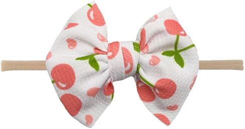 Cherry Turban Headband Bow Baby Cherry Hair Band Bow Cherry Baby Headwarp Bows BBG46 (B0-Turban) in Saudi Arabia