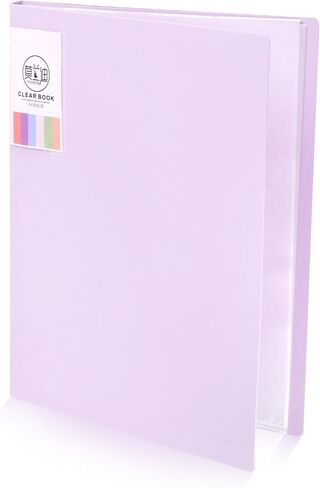 Purple Art Portfolio Folder with 30 Pocket Binder with Plastic Sleeves A4 Size Clear Sheet Protectors Displays 60 Pages Portfolio Presentation Folder for Artwork Document Certificate Letter in Saudi Arabia