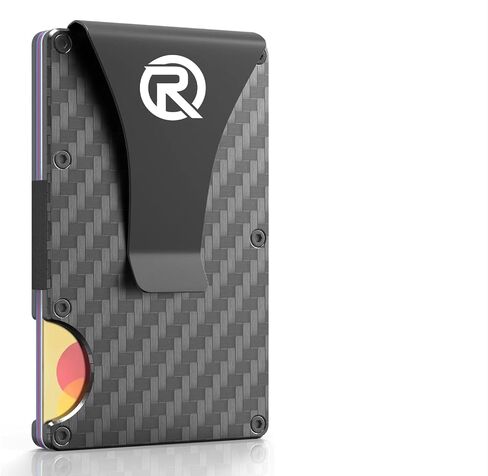 محفظة من ألياف الكربون للرجال، محفظة I RFID، مقاومة للخدش، تصميم بسيط، حامل بطاقة الائتمان، مشبك للنقود in Saudi Arabia