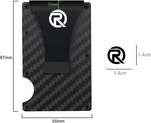 محفظة من ألياف الكربون للرجال، محفظة I RFID، مقاومة للخدش، تصميم بسيط، حامل بطاقة الائتمان، مشبك للنقود in Saudi Arabia