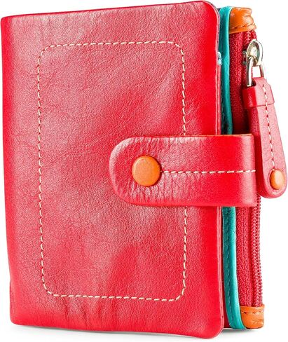 Visconti Mojito M77 Multi Colored Soft Leather Compact Wallet/Purse 3.5" x 4.3" (Black Multi) in Saudi Arabia