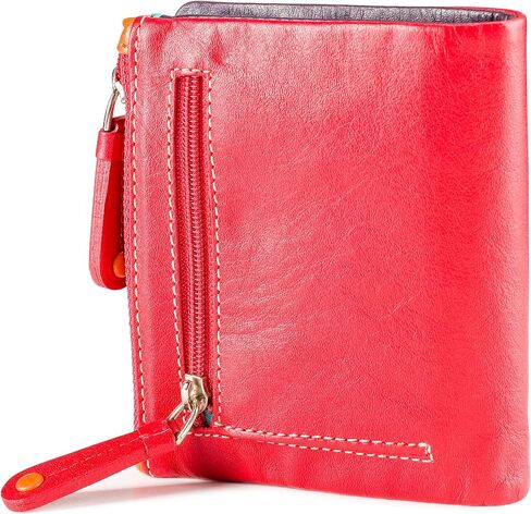 Visconti Mojito M77 Multi Colored Soft Leather Compact Wallet/Purse 3.5" x 4.3" (Black Multi) in Saudi Arabia