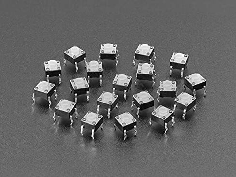 Soft Silicone Top 6mm Push-Buttons (20-Pack) - Translucent Adafruit 4183 in Saudi Arabia
